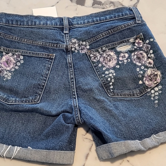 Handpainted boyfriend jeans shorts - Picture 4 of 4